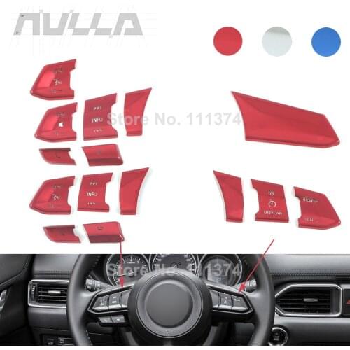 For Mazda CX5 2 3 6 CX-3 CX-5 CX-4 CX8 CX-92017 2018 2020 2021 Car Steering Wheel Button Covers Trim Sticker Accessories