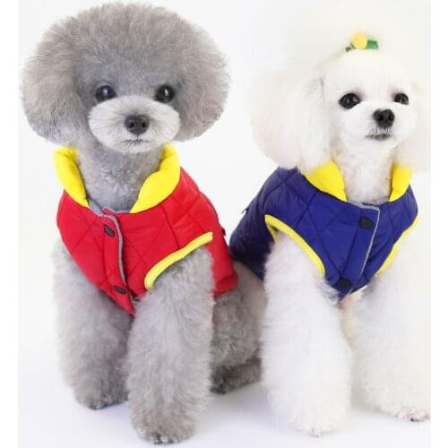 Dog Jackets Autumn Winter New Cotton Vest Pet Clothes Two-legged Cotton Coats Thick Warm Puppy Costume Chihuahua French Bulldog