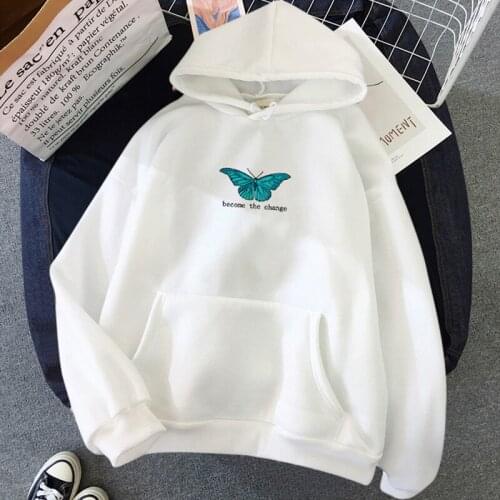 Fashion Harajuku Autumn Hoodies Women Flower Cartoon Printed Loose Korean Hooded Sweatshirt Streetwear Long Sleeve Pullovers