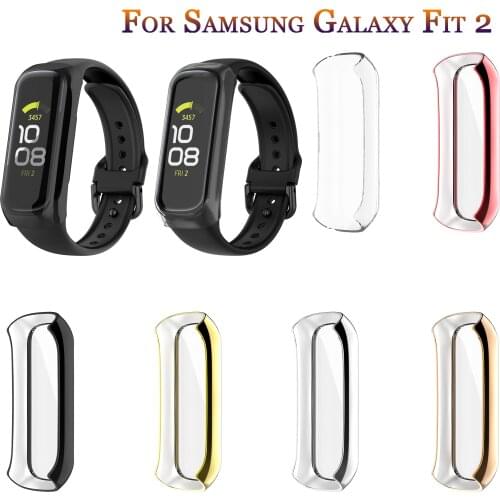 Soft Case Cover For Samsung Galaxy Fit 2 SM-R220 Plating PC Protector Bumper Frame For Samsung Fit2 Watch Cases Protective Shell