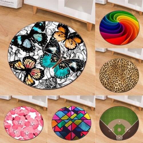 Kids Room Soft Round Floor Carpet Carpet Anti-skid Mat Kitchen Waterproof Rug Computer Chair Door Carpet Welcome Mat