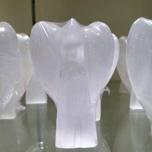 Natural gypsum crystal angel furniture pieces home decoration healing holiday gift