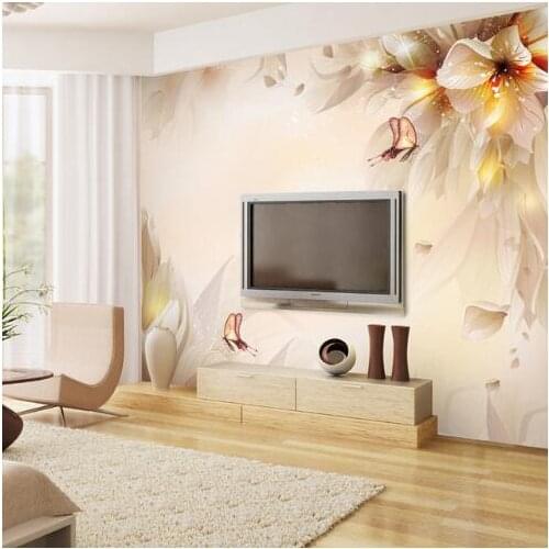 2016 New Elegant Floral Blossom Mural Wallcovering Wallpaper 3d Seamless Large for Bathroom Livingroom Bedroom Art Decor