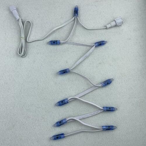 Peace Stake/10 pixels/set 12V WS2811 REGULATED pixels 18AWG WHITE wire,4’’(10cm) spacing,1-meter cable on XCONNECT pigtails