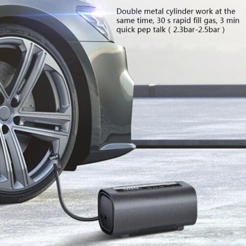Portable Electric Air Pump Dual-cylinder 2000mah Mini12v Compress Air Pump Tire Inflator for Ball Car Bike Tires LX0E