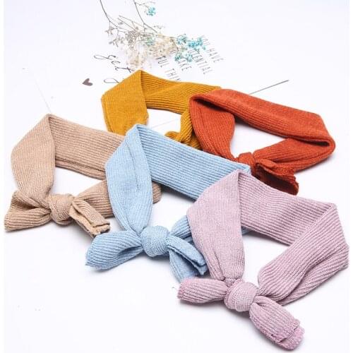 Princess Baby Girls Headband Infant Kids Bowknot Headwear Toddler Girl Solid Turban Baby Headband Headwear Accessories