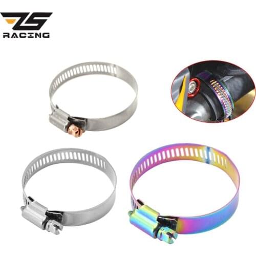 ZS Racing Motorcycle Stainless Steel Hose Clamps Air Filter Clips For Honda Yamaha Kawasaki Suzuki KTM BMW