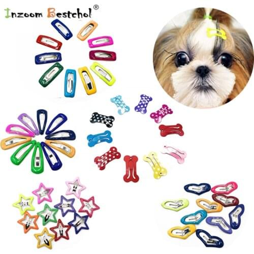 10pcs/lot Start Pet Dog Hairpin Small Puppy Cat Hair Clips Pet Hair for Chihuahua Pug Grooming Dog Accessories Dog Hair Grooming