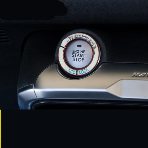 Luminous Start Stop Enigne Decorated Frame Ring For Great Wall Haval H6 2017 18 19 20 CAA137