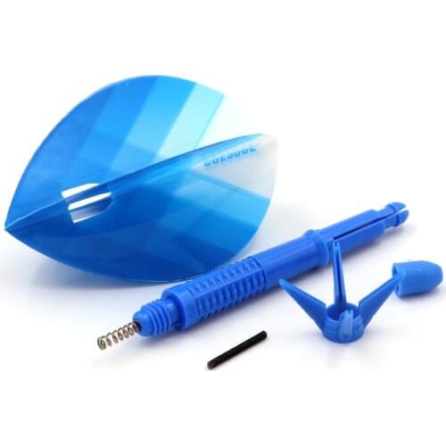CUESOUL AK6 Dart Shaft with Foldable Flights Blue TearDrop Shape-15mm/18.8mm/24.8mm /29.5mm/33.3mm