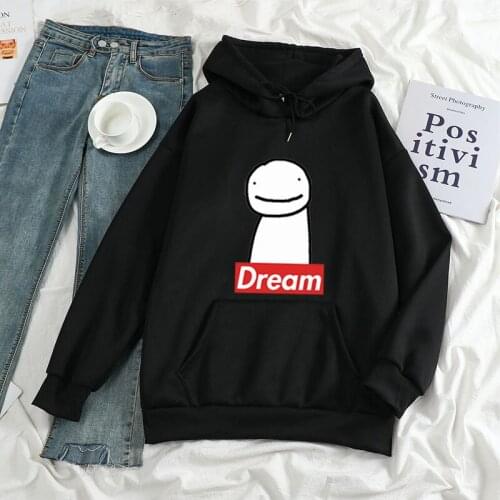 Y2k Tops Womens Autumn and Winter Oversized Hoodie Dream Smp Print Casual Harajuku Sweatshirt