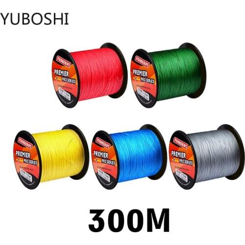YUBOSHI 2021 New 300M PE Braided Fishing Line 4 Strands 6-100LB 0.10-0.60MM Strong Multifilament Fishing Line Fishing Wire