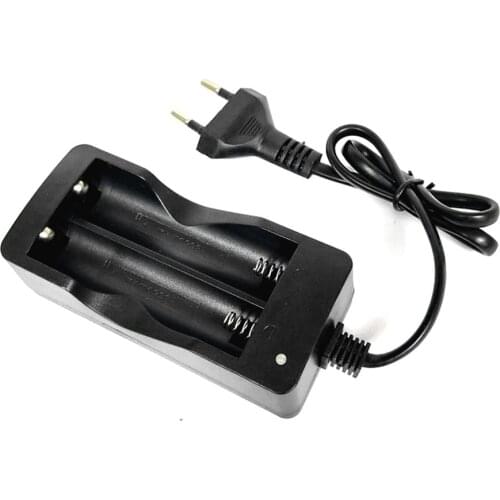 Battery Charger 18650 EU Plug Two Slots Smart Charger Charging Li-ion 18650 Rechargeable Battery Charger