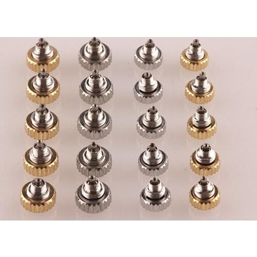 Free Shipping 1pc Small Tube Generic Stainless Steel Gold and Silver Watch Crown for Rlx Watch