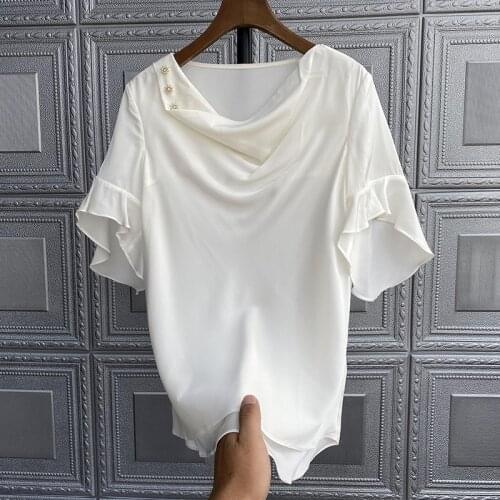 Women Blouse Ladies Tops Collar Women Summer Blouse Women Printed Solid T Shirt Ladies Tops