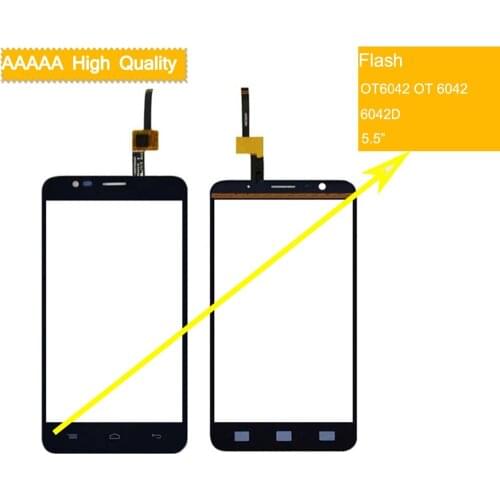 10Pcs/lot For Alcatel One Touch Flash OT6042 OT 6042 6042D Touch Screen Touch Panel Sensor Digitizer Front Glass Touchscreen