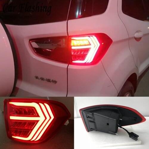 2PCS LED Tail Light For Ford Ecosport 2013 - 2018 2019 Car LED Rear Bumper Light LED Brake Light Auto Bulb Decoration Lamp