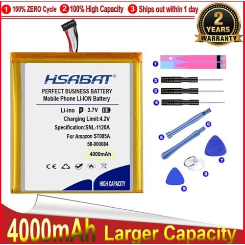 HSABAT 0 Cycle 4000mAh 58-000084 MC-347993 Battery for Amazon B00IKPW0UA, B00IKPYKWG, Kindle Fire HD 7", SQ46CW Accumulator