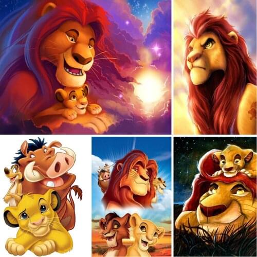 Full Diamond Painting 5D DIY Disney Lion King Simba Inlaid Diamond Embroidery Cross Stitch Kit Brand Decorative Painting