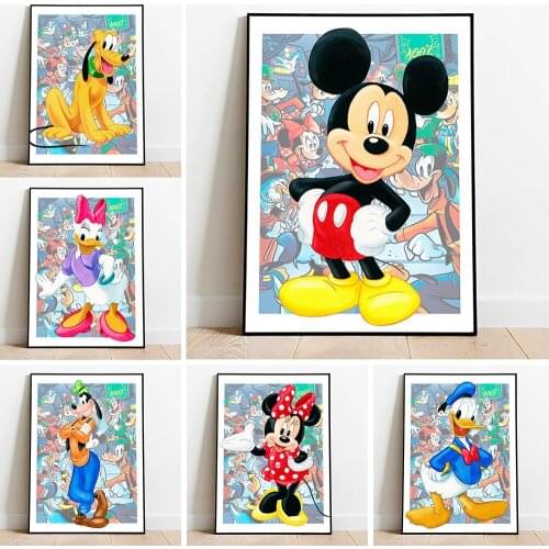 Disney Princess Mickey Mouse Diamond Painting DIY Beauty and The Beast Donald Duck Embroidery Kit Cross Stitch Kit Home Decor