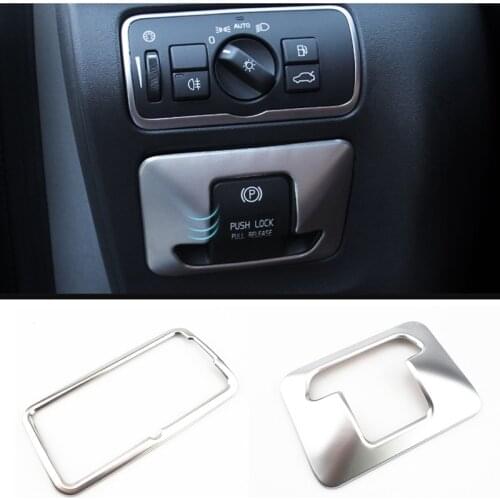 Car accessories ABS Chrome Electronic Handbrake Button Panel Trim Cover fit for Volvo XC60 V60 XC70 S60 S80 2010 - 2014