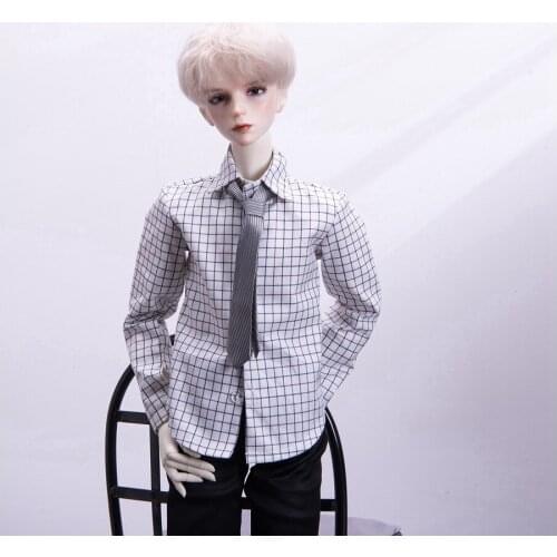 BJD doll shirt suitable for 1-3 1-4 uncle size daily all-match white shirt doll accessories