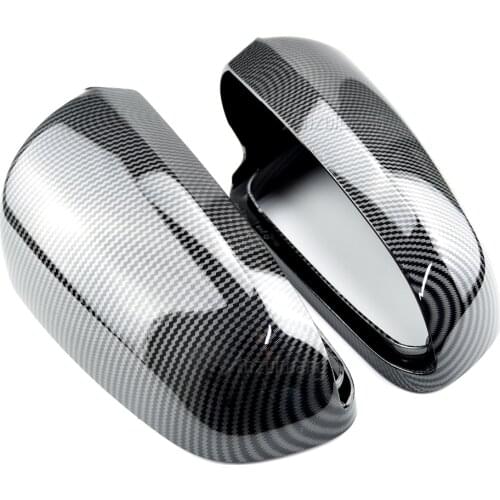 Carbon fiber pattern and bright black Mirror Cover Rearview Side Mirror Cap S Line For Audi Audi A4 B6 B7 A6 C6 (2003-2007) S4