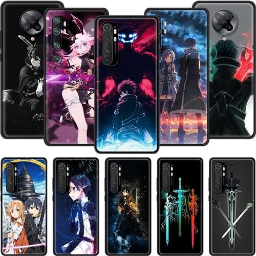 Sword Art Online Anime Phone Case for Xiaomi Mi 11 Poco X3 NFC F2 9T 10T Pro 9 SE 10 Lite 5G Note 10 CC9E Black Shell Cover