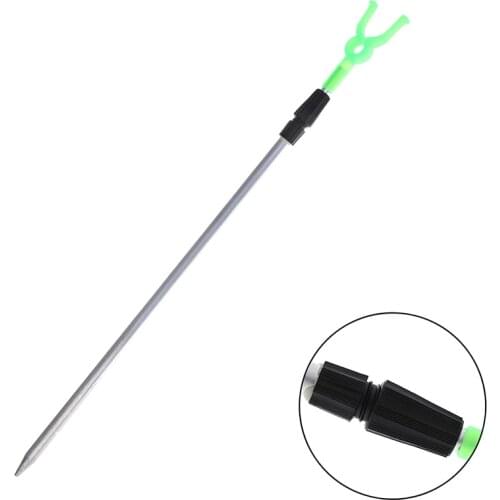 Fishing Holder 2 Sections Adjustable Aluminium Fishing Rod Pole Rack V Holder Bracket Support Stand 8.5cm