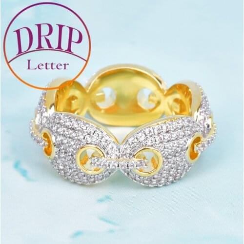 Кольца с фианитами для женщин Drip letter China At AliExpress