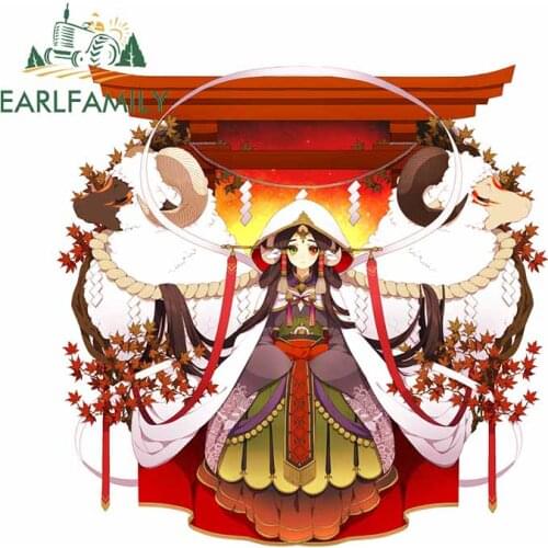 EARLFAMILY 13cm x 12.8cm For Anime Funny Car Stickers Auto Air Conditioner Decal Waterproof Vinyl Material Occlusion Scratch