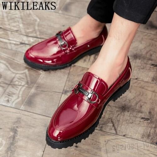 Elegant Shoes For Men Italian Brand Elevator Shoes For Men Coiffeur Wedding Shoes Men Formal Patent Leather Sapato Oxford Bona