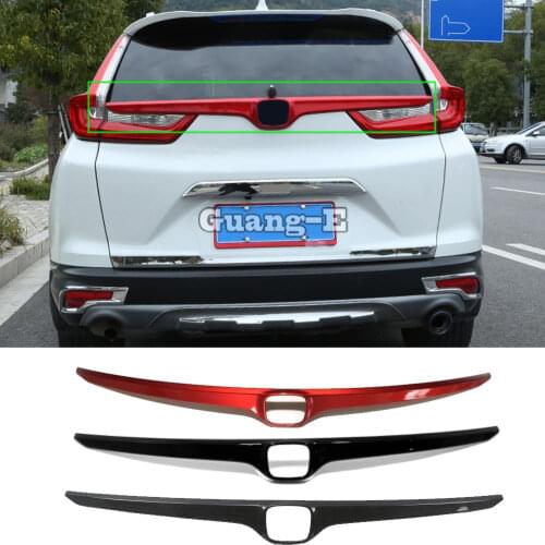 Car ABS Chrome Rear Door License Tail Tailgate Bumper Frame Plate Trim Lamp Trunk 1pcs For Honda CRV CR-V 2017 2018 2019 2020