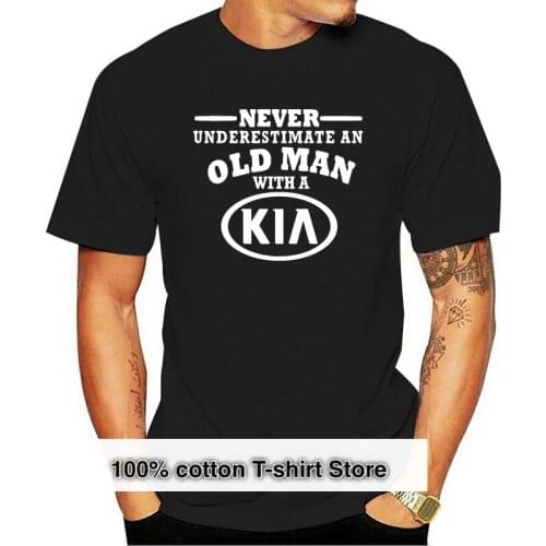 KIA Motors Never Underestimate an Old Man Mens T Shirt Size S - 5XL Black