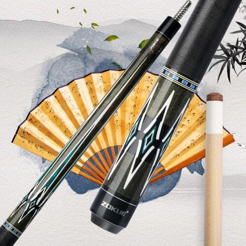 ZOKUE Billiard Cue 3/8*8 Radial Pin Pool Cue Stick Featured Canadian Hard Maple 160cm 12.75mm Cue With Case For Tall Man