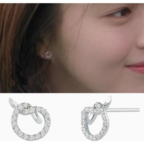 Korean dramas can't resist him. Han Suxi likes the same sweet and lovely knot high-quality earrings