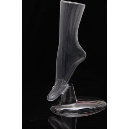 Hot New Arrival 1PCS transparent mannequin Foot Sock Sox Display Plastic Mold Short Stocking Mannequin White