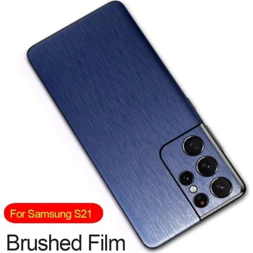 Luxury Metal Brushed Matte Film For Samsung Galaxy S21 Plus Full Wrap Skin Back Cover For Samsung S21 Ultra S21+ S21Plus Sticker