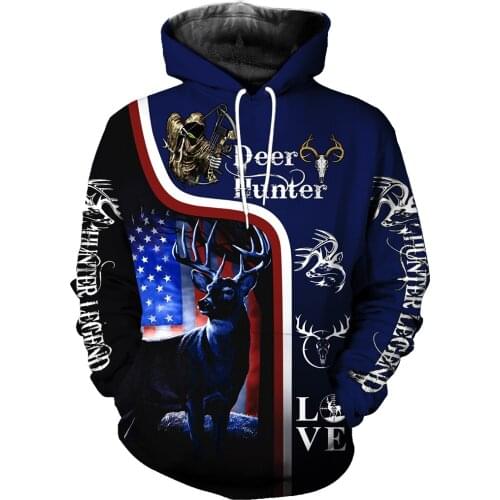 Beautiful Deer 3D Print Graphic Hoodie Men 2021 Sweatshirt Streetwear Oversize Casual Zip Pullover Harajuku Hoodie Shirt Homme