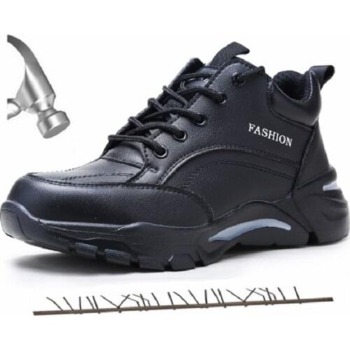 Winter Boots Mens Waterproof Non-slip Breathable Wear-resistant Work Safety Shoes Steel Toe Cap Indestructible Boots