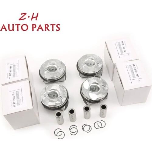 4PCS 77MM Pin 20MM Engine Pistons Set 11 25 7 601 181 For BMW F20 116i 118i 120i N13B16A Mini Clubman R55 Countryman R60 N18B16A