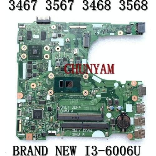 I3-6006U For Dell Vostro 3467 3567 3468 3568 Laptop Motherboard 15341-1 91N85 CN-012F2T 12F2T Mainboard 100%Tested