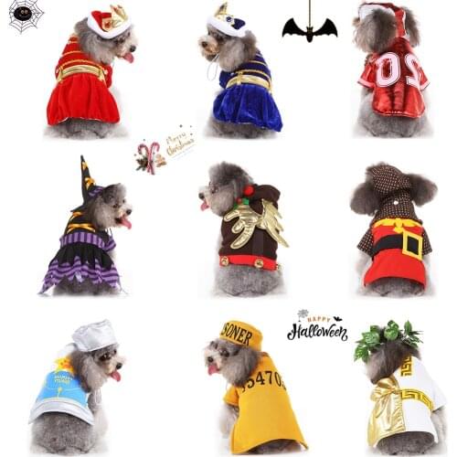 Funny Halloween Pet Cat Clothes For Small Dog Clothing Dress Up Outfit Cosplay Cat Costume Christmas Party Pet Supplies Dog Coat
