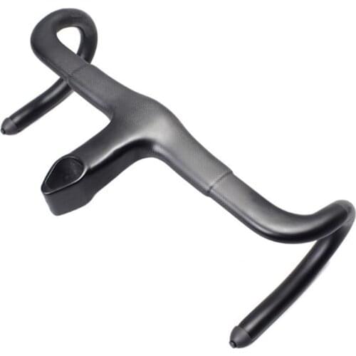 Full carbon handlebar t1000 1k finish 400g integrated road bike handlebar carbon steering wheel handlebars bicycle handle bar