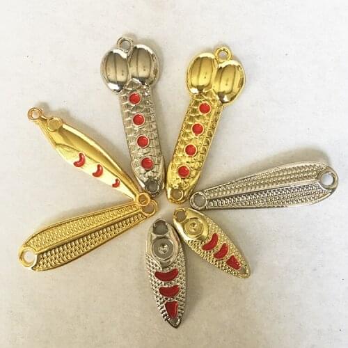 50PCS Spoon Fishing Lure Hard Fishing Spoon Lure Metal Jigging Lure Baits without hook