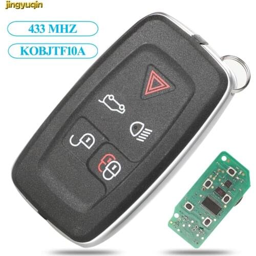 Jingyuqin Remote Car Key Control 433Mhz For Land Rover LR4 Range Rover Evoque Sport KOBJTF10A Original Key 5 Buttons