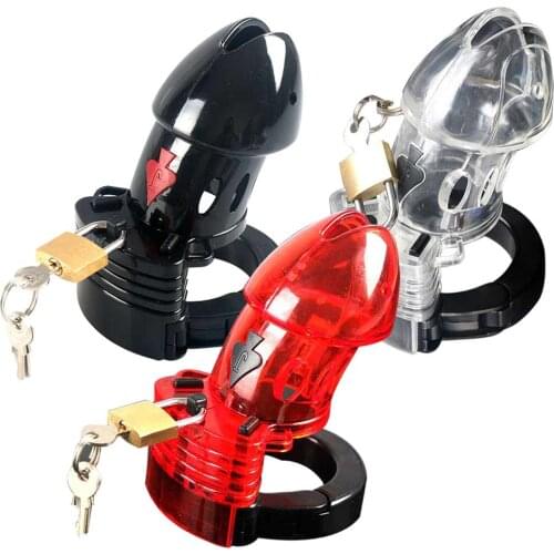 Adjustabl Locking Males Chastity Device with Urethral Spout Cage Bondage Fetish Man Erotic SM-35