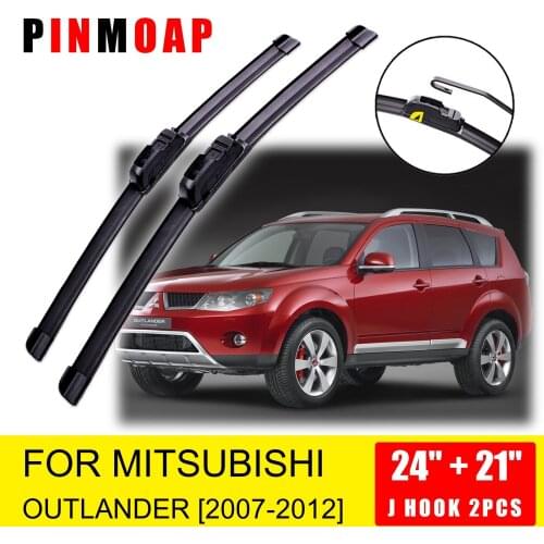 For Mitsubishi Outlander 2007 2008 2009 2010 2011 2012 Front Wiper Blades Brushes Cutter U J Hook