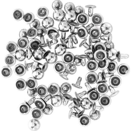 50 PCS 8 mm Spikes Studs Screw Rivets Spike for Shoes Belt Bag DIY Circle