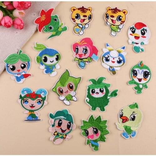 Cute cartoon animal sports clothes decoration patch stickers Iron On Embroidered Patches For Clothing